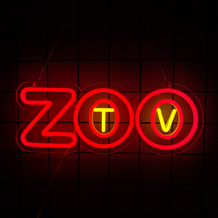 Zoo Tv ネオンサイン、LEDレターアイコン壁飾り、US - Zoo Party Games のレビューと価格