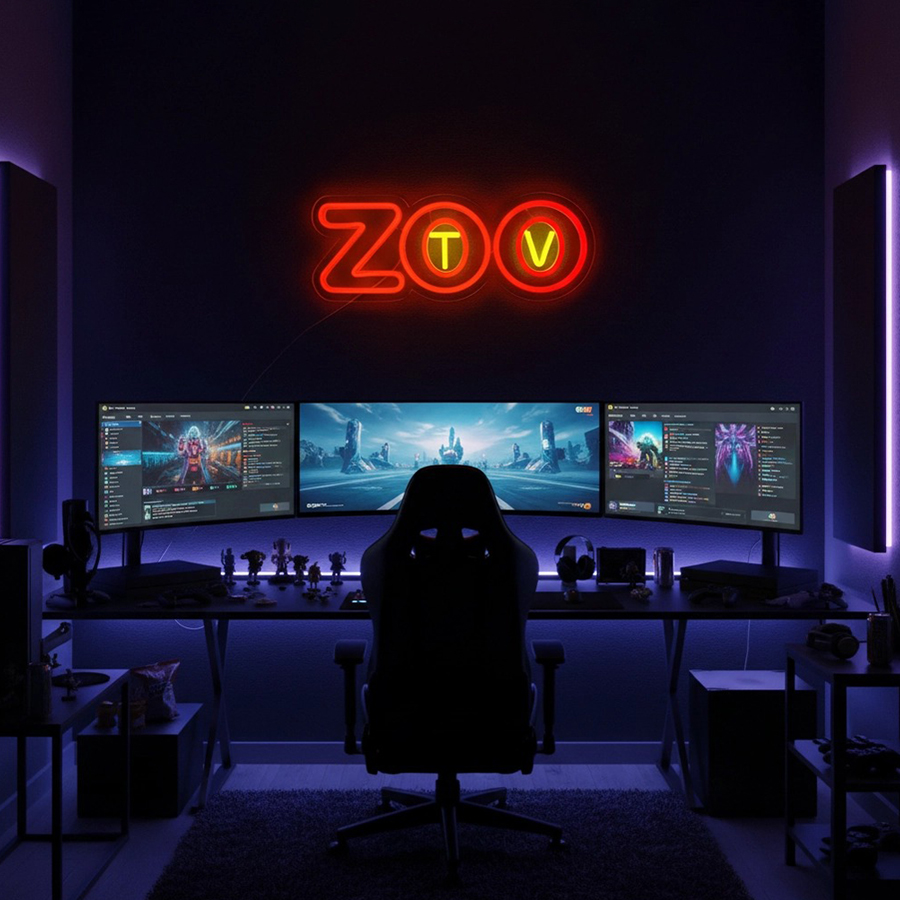 Zoo Tv ネオンサイン、LEDレターアイコン壁飾り、US - Zoo Party Games のレビューと価格