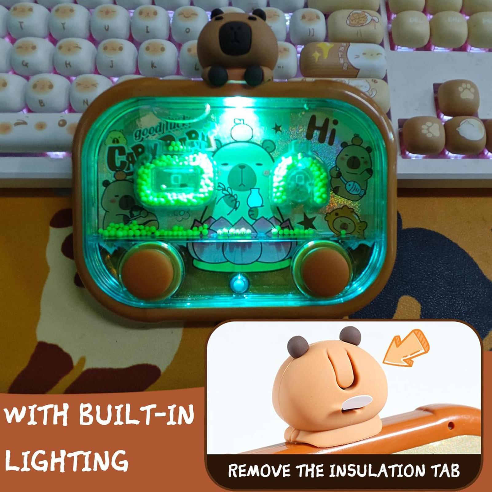 カピバラ型ハンドヘルドウォーターゲーム（LEDライト付き）、 - Party Games For Adults And Kids のレビューと価格