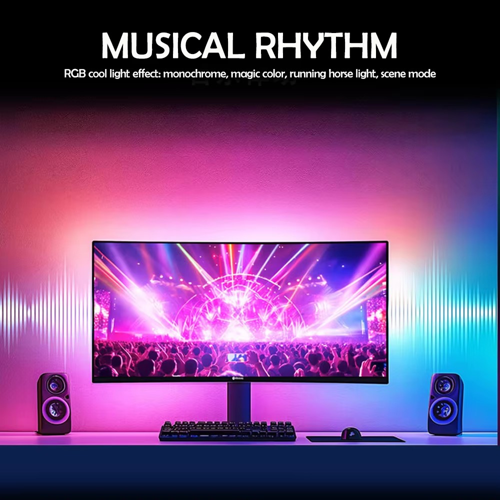 RGB ゲーミングライトストリップ モニターバックライト L - Party Games Night のレビューと価格