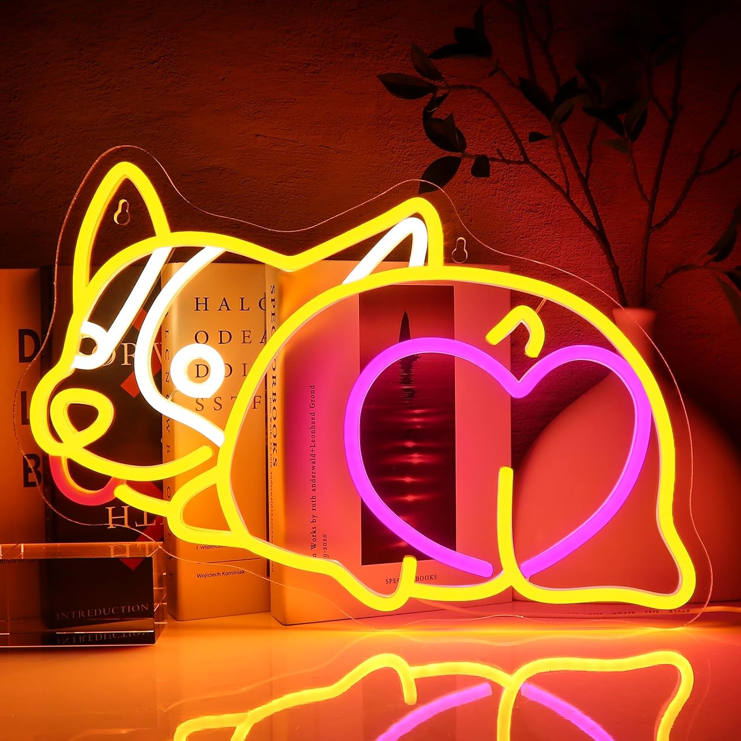 コーギー犬ネオンサイン USB電源ネオンライト 壁飾り 部屋 - Zoo Party Games のレビューと価格